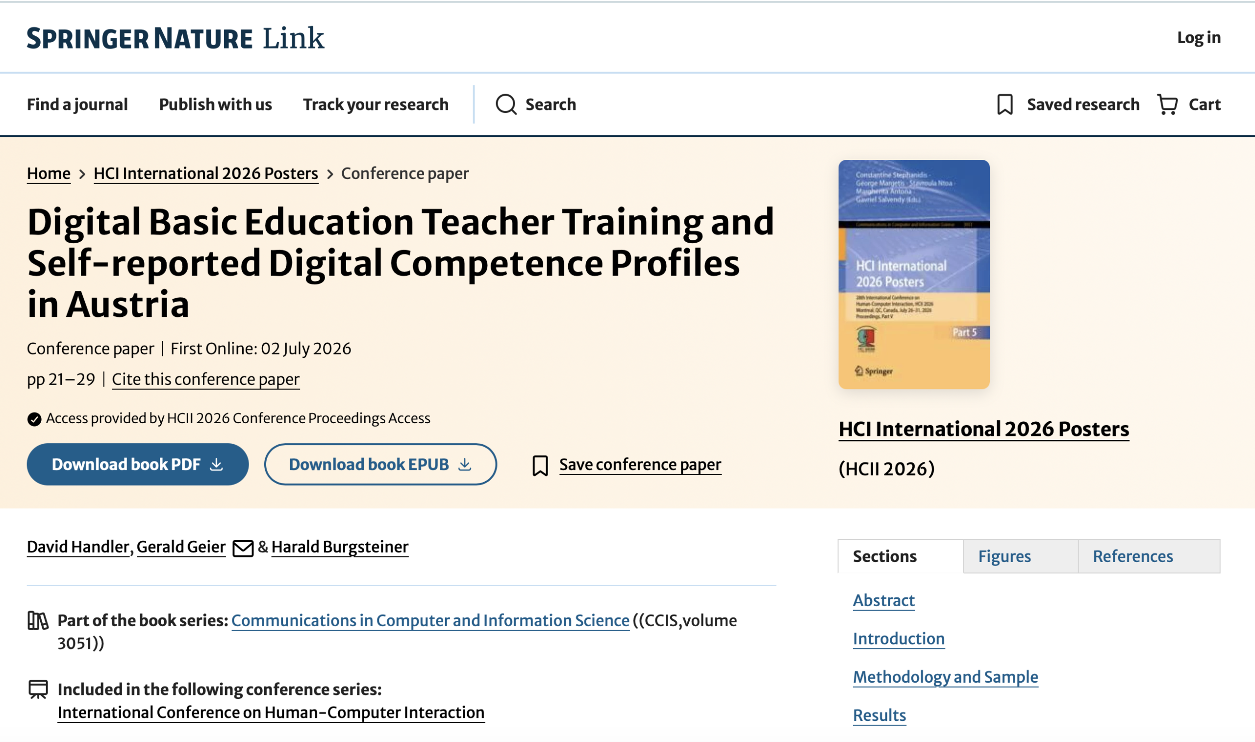 Poster: Digital Basic Education Teacher Training and Self-reported Digital Competence Profiles in Austria