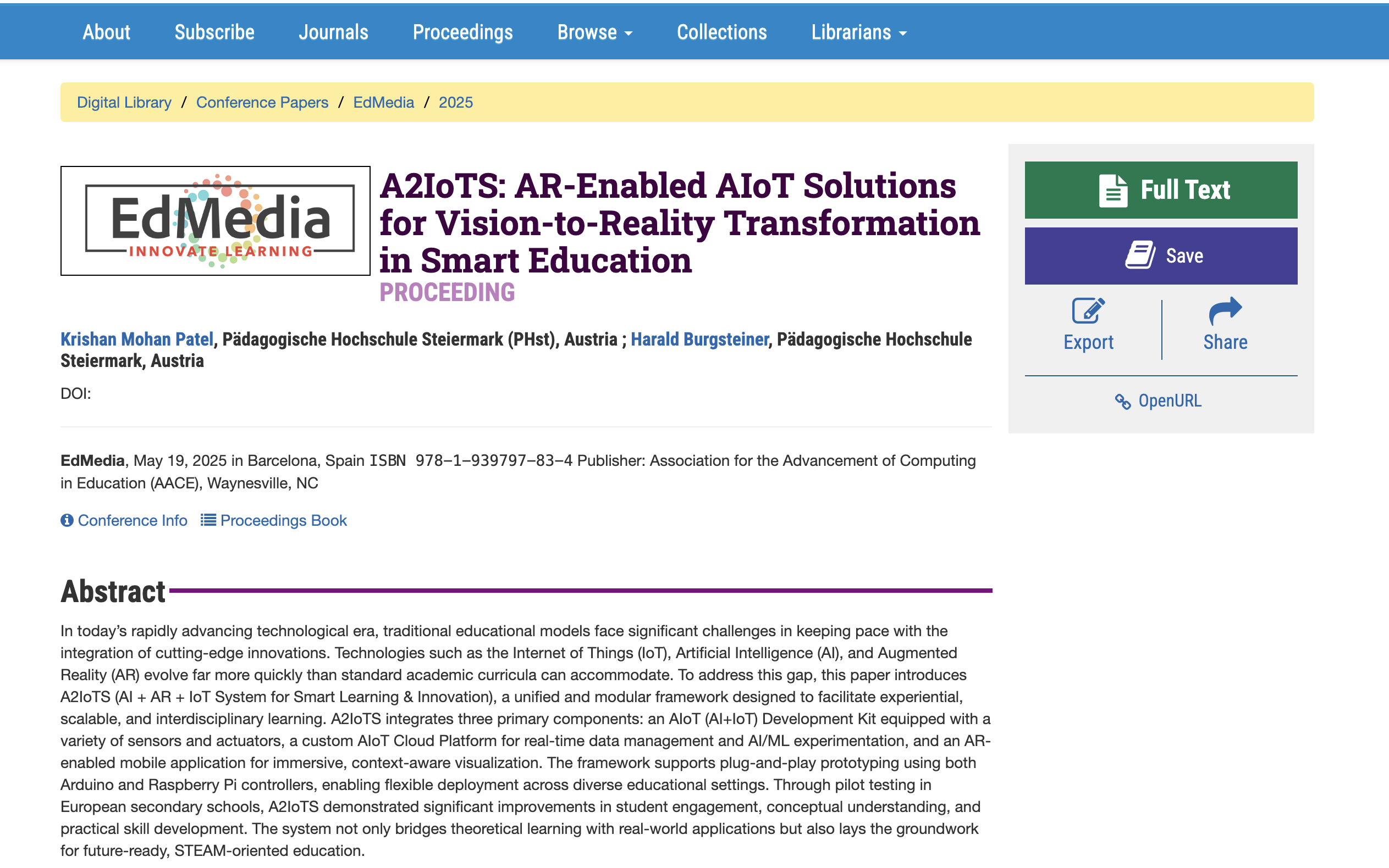 A2IoTS: AR-Enabled AIoT Solutions for Vision-to-Reality Transformation in Smart Education
